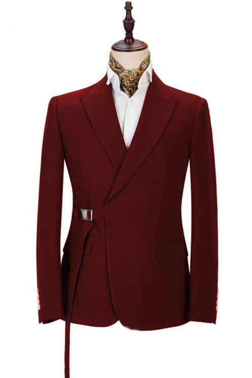 burgundy suit for men