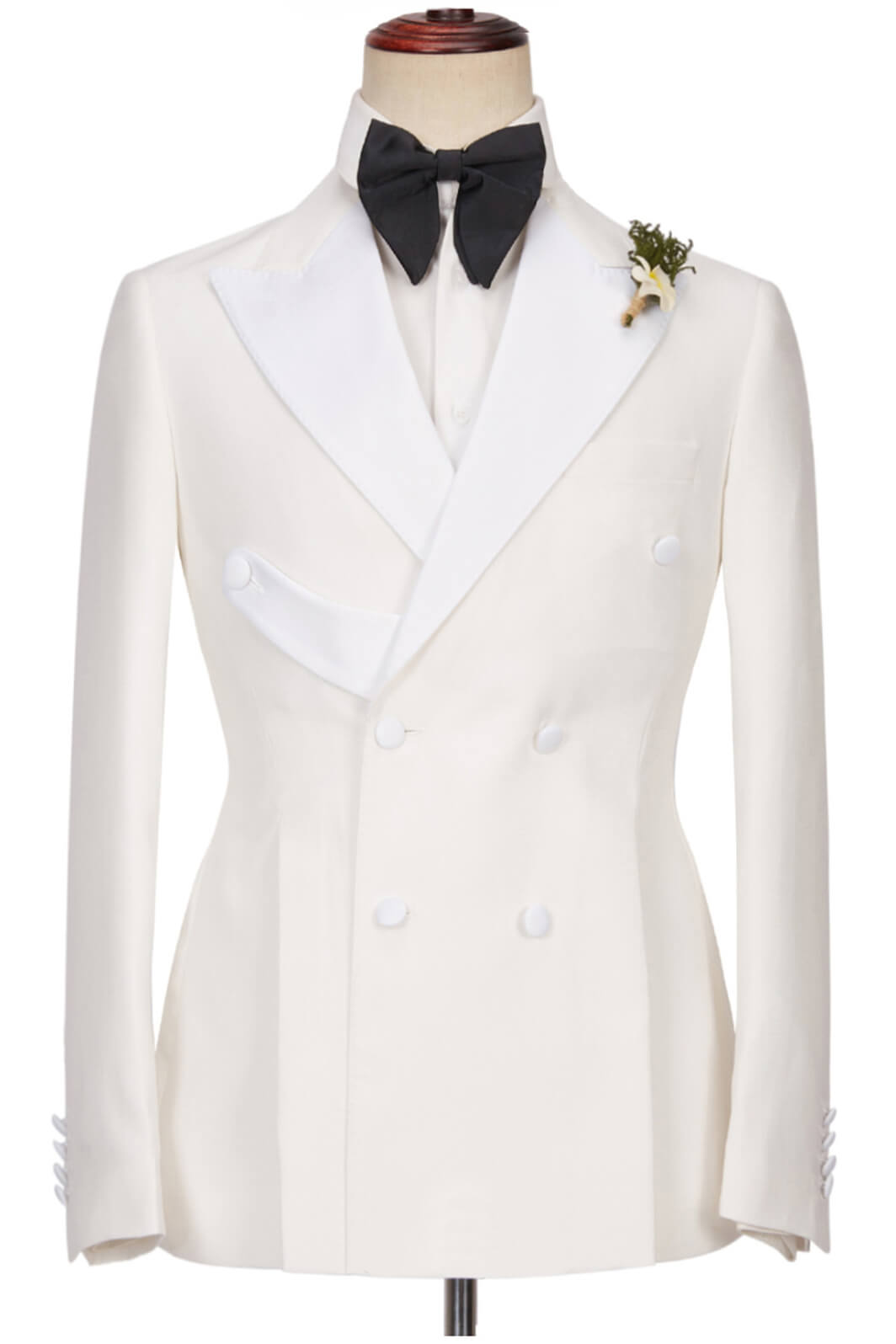 white wedding suit