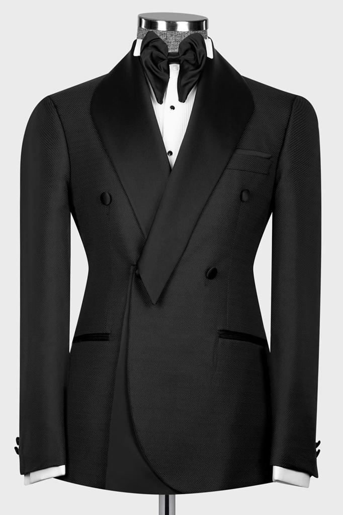 black wedding suit