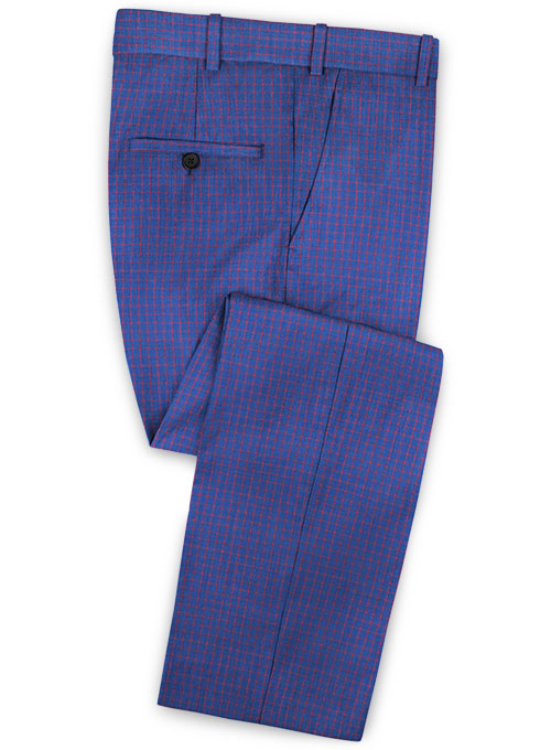 men royal blue dress pants Mens Pinstripe Dress Pants - Royal Blue Stripe Slacks - White Pinstripe main image 0