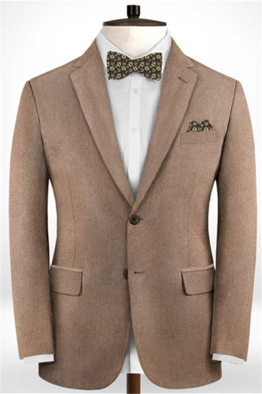 Apricot Blend Men Suits Online | Notched Lapel Tuxedo with 2 Pieces