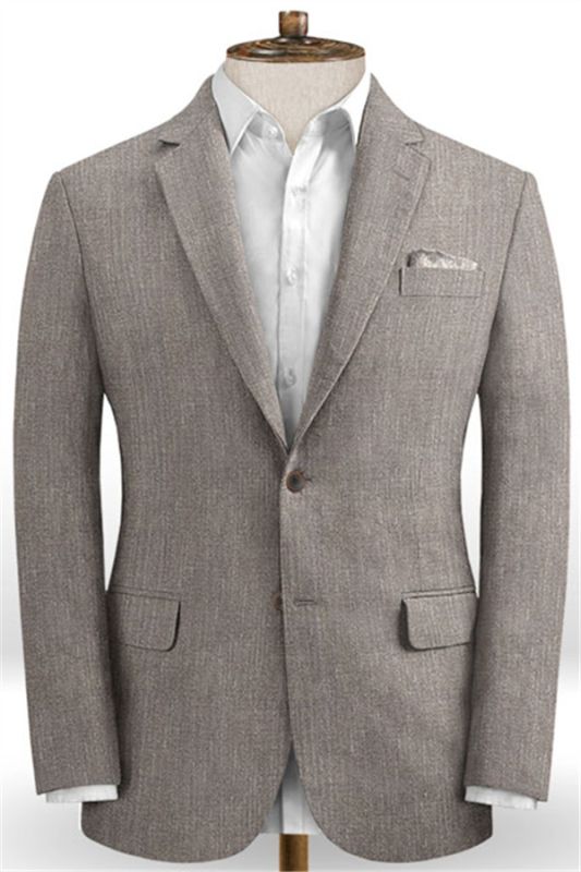 Linen Suit For Beach Wedding 2 Piece | Groom Tuxedos Prom Dinner Suits Casual Style