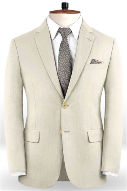 Off White Business Men Suits | Bespoke Classic Wedding Suits For Men