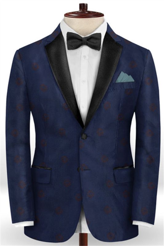 Navy Blue Suits Groom Tuxedos | Gentle Groomsmen Best Man Blazers 2 ...