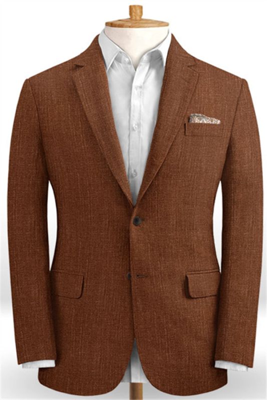 Jimmy Shinny Brown Mens Suits | Vintage Men Tuxedos Formal Party Wear