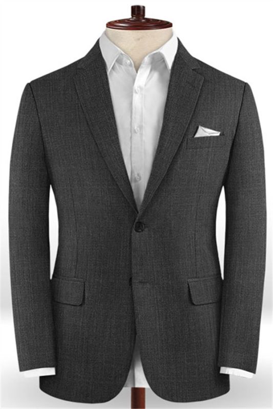 Gray Men Suits for Business | Fromal Meeting Slim Fit Tuxedos