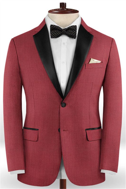 Slim Fit Red Two Pieces Tuxedos | Evening Party Prom Casual Two Pieces ...