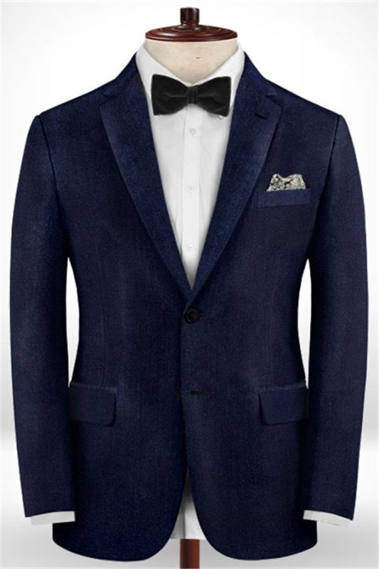 Dark Blue Formal Business Men Suits | Blend Wedding Groomsmen Suits