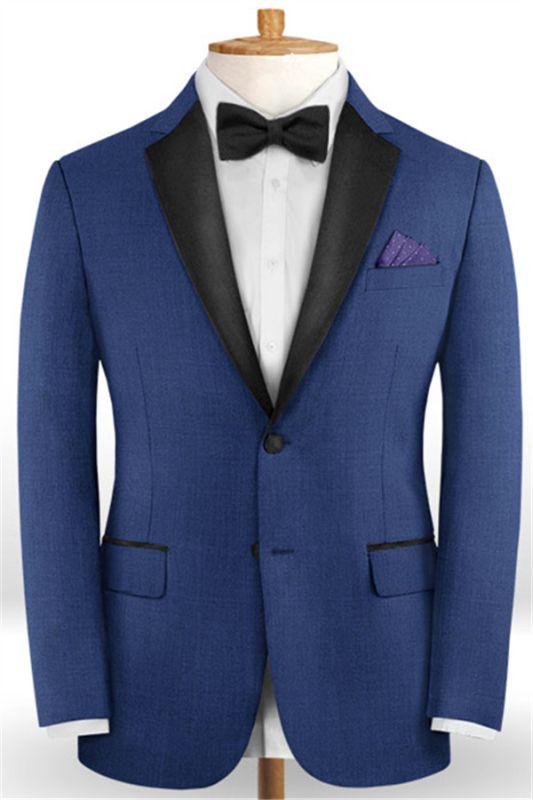 Royal Blue Men Suits for Business | Two Buttons Slim Fit Prom Man