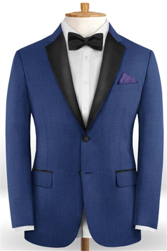 Royal Blue Men Suits for Business | Two Buttons Slim Fit Prom Man ...