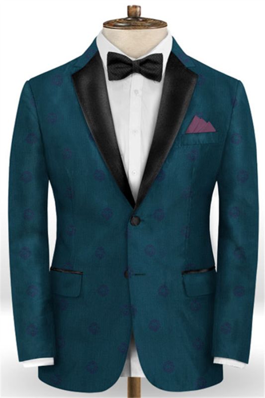 Ink Blue Two Pieces Wedding Tuxedos Groom | Best Men Suits Business ...
