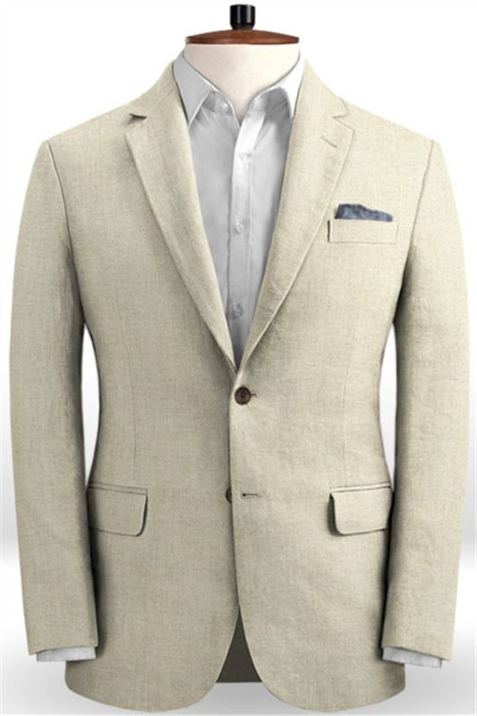 Prom Bridegroom Suit For Men 2 Pieces | Linen Men Suit Classic Summer Stylish Tuxedo
