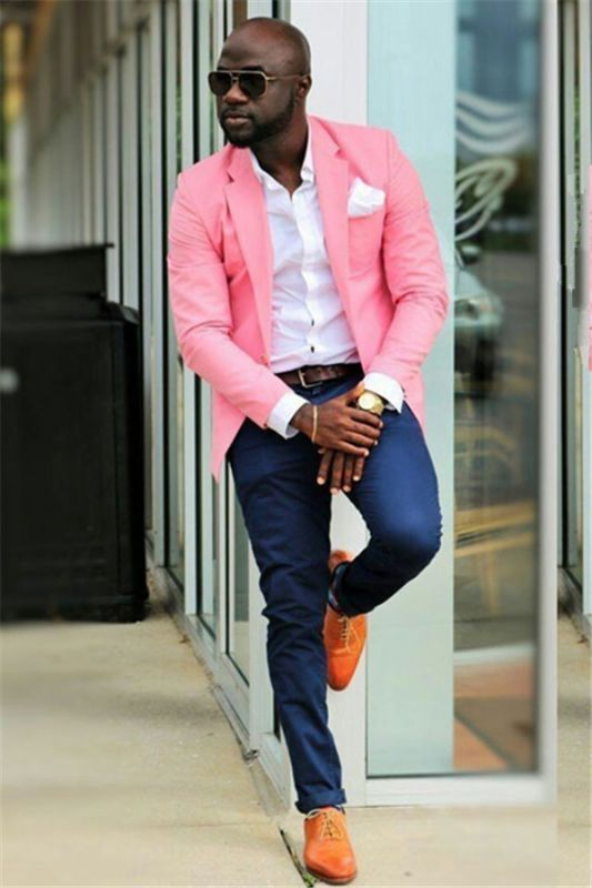 Mason Candy Pink Two Pieces Prom Mens Suit Online