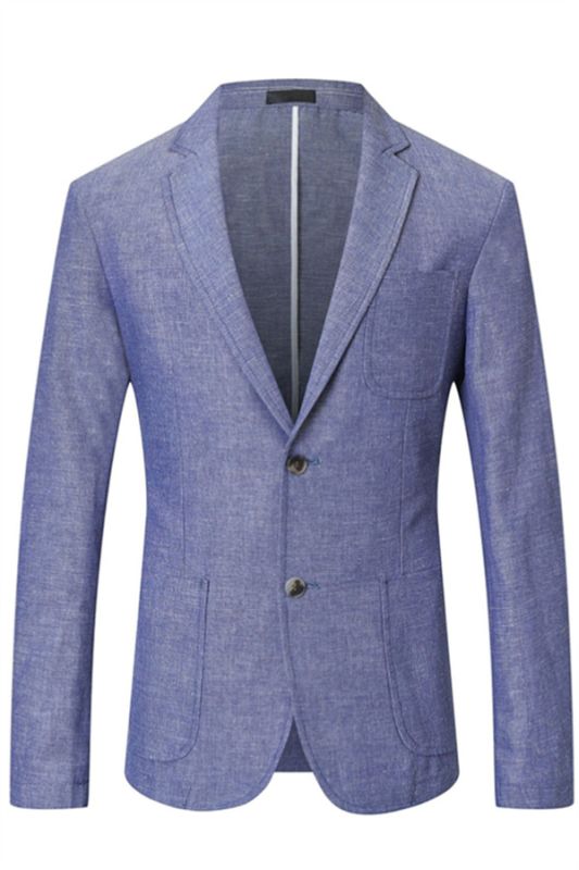 Nathaniel Blue Summer Linen Men Blazer In Stock