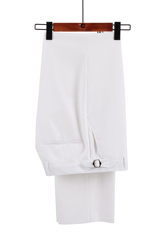 Jorge Simple White and Black Double Breasted Men Suits Online