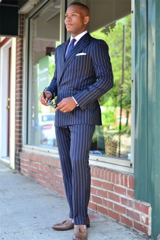 Men Suits, Pinstripe Suit, Suits for Men, Blue Men Suit, Blue Pin