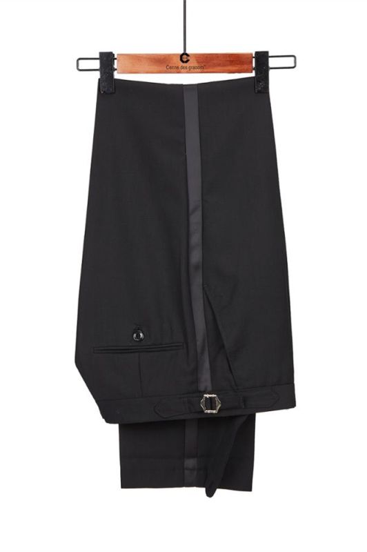 Omar Glamorous Black Peaked Lapel Men Suits for Prom | Allaboutsuit