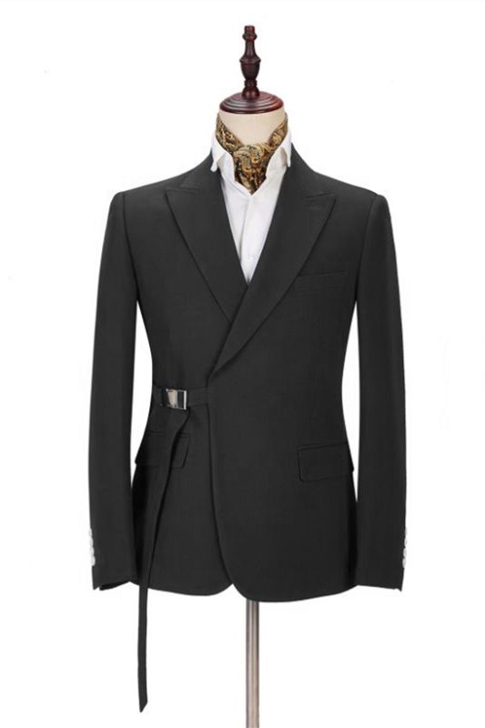 Classic Men's Formal Suit Online | Peak Lapel Buckle Button Suit for Men