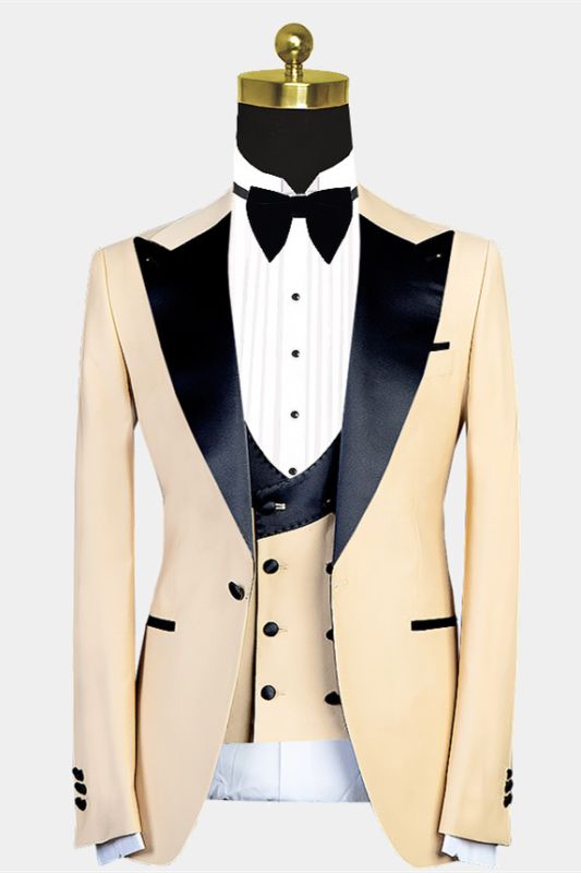 Kobe Handsome Peaked Lapel Slim Fit Men Suit for Prom