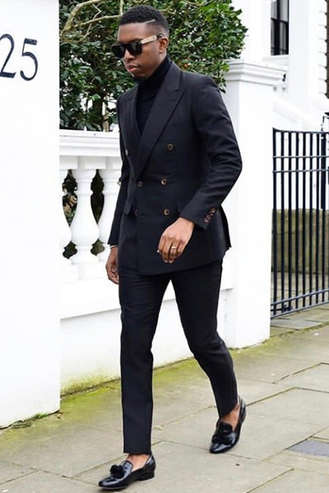 Men's fashion double breasted suits 2025