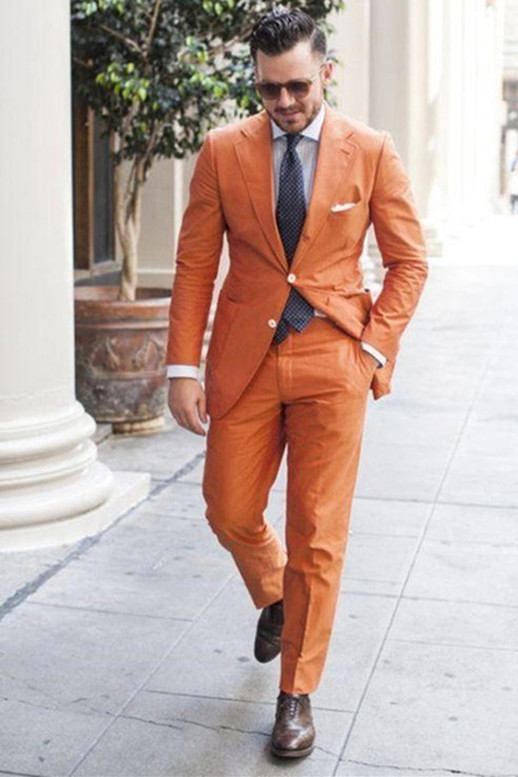 Melvin Summer Linen Notched Lapel Fashion Men Suits