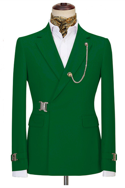 Liam Newest Dark Green Notched Lapel Men Suits For Business