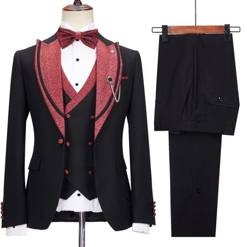 Yahir Brown Prom Suit With Peaked Lapel - One Button Style main image 0