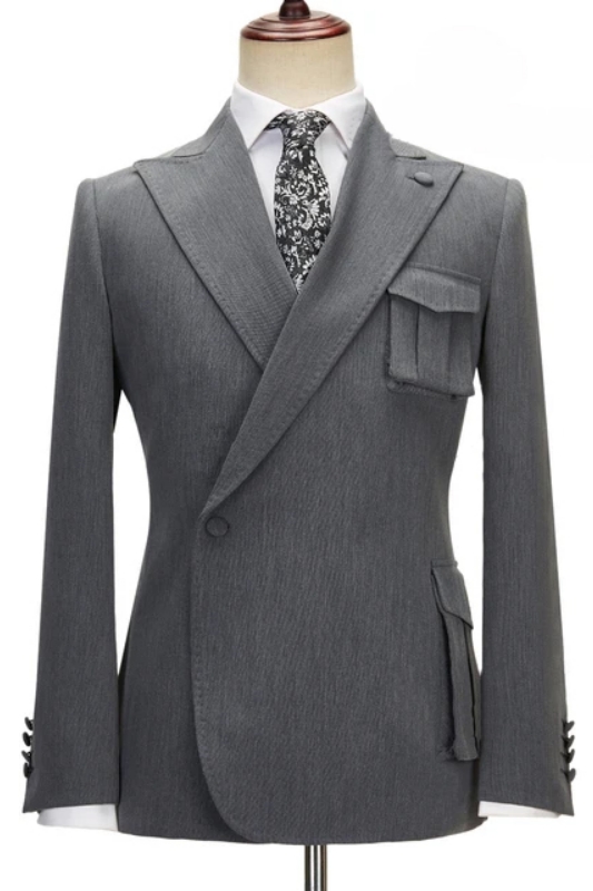 Burgundy Velvet Two Pieces Peak Lapel Bespoke Prom Suits for Men main image 1