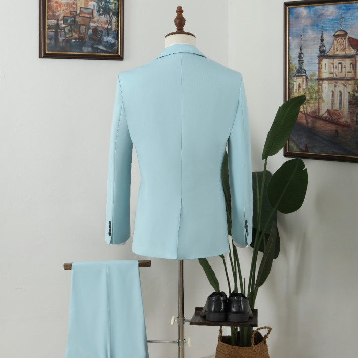 Amazing Fushcia Notched Lapel Slim Fit Bespoke Mens Suits for Prom main image 1