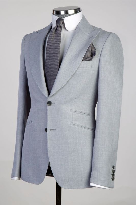 open lace back dress Men's Bryant Light Grey Twill Suit main image 1