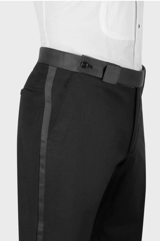 Ai Shiny Beadings Crystals Black 2 Piece Men's Wedding Suit for Groom
