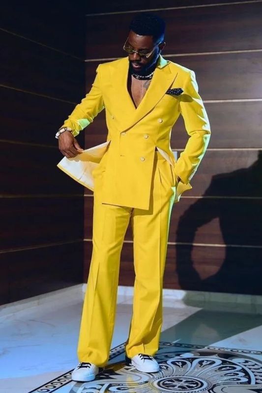 High Quality Yellow Prom Suit with Bespoke Shawl Lapel and One Button for Boys main image 1
