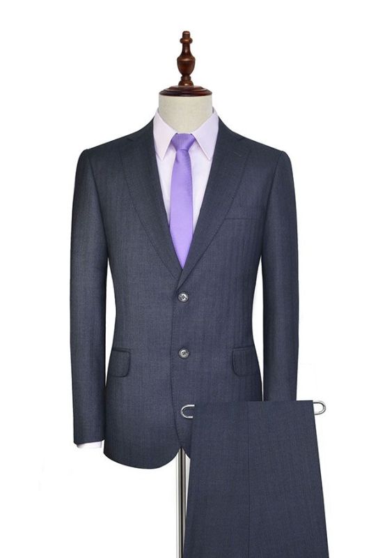 Julio Dark Grey Stripe Pattern Mens Suits for Formal