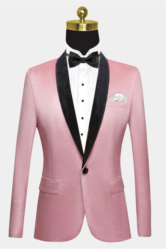 Light Pink Velvet Prom Suits for Men | Modern Mens Slim Fit Blazers