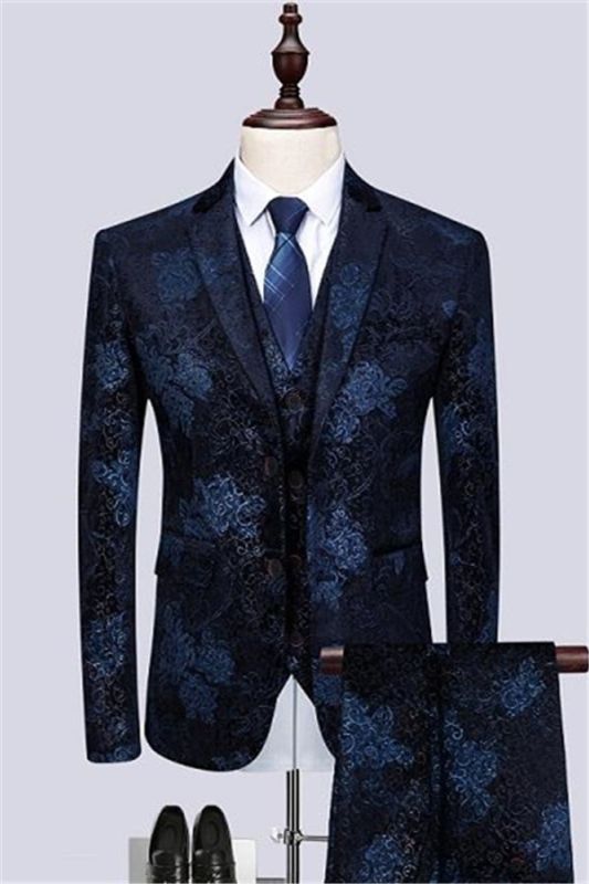 Formal Men Suits for Wedding Prom | Navy Blue Business Man Blazer Groom Wedding Tuxedos