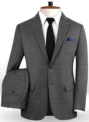 Dark Gray Notch Lapel Men Tuxedo | Formal Stylish Men Suits for Business