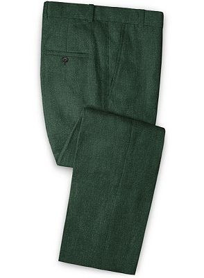 Dark Green Two Buttons Prom Outsfits | Notched Lapel Men Suits Online_3
