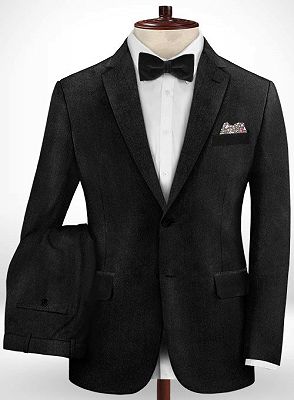 Finn Black Blend Business Men Suits | Slim Fit Tuxedo with 2 Pieces
