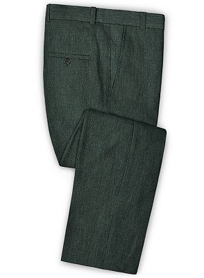 Albert Cool Fashion Green Linen Men Suit | Slim Fit Tuxedo Online_3
