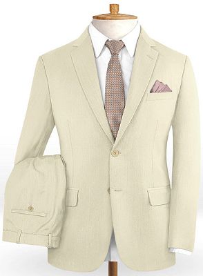 Cream Formal Mens Suits Wedding Tuxedos | Grooms Bride Men Blazers Outfits Sets_2