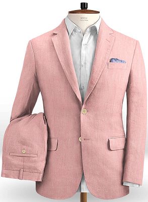 Candy Pink Prom Outfits Suits for Boy | Latest Coat Pant Designs Linen Tuxedo_2