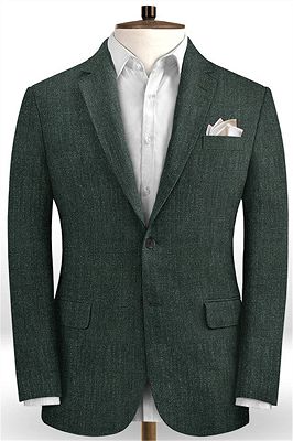 Albert Cool Fashion Green Linen Men Suit | Slim Fit Tuxedo Online