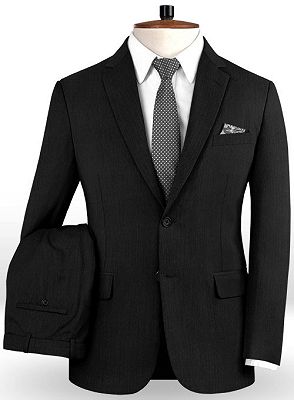 Black Business Formal Men Suits for Groomsmen | Two Piece Business Tuxedo_2