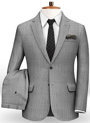 British Style Vintage Tuxedo Jacket | Men Business Suit Slim Fit with 2 Piece Set