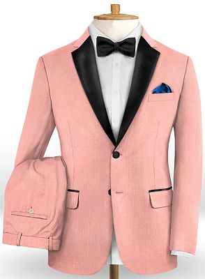 Pink 2 Pieces Prom Outfits Suits for Men | Bespoke Men Suits with Two Pieces_2