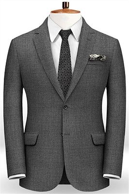 Dark Gray Formal Men Suits Slim fit for Business | 2 Piece Notched ...