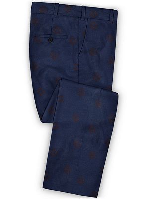 Navy Blue Suits Groom Tuxedos | Gentle Groomsmen Best Man Blazers 2 Pieces Jacket Pants Vest_3