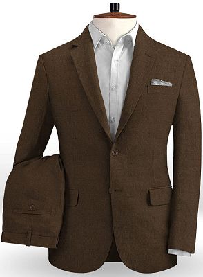 Brown Boyfriend Men Suits for Prom | 2 Piece Groom Tuxedos_2