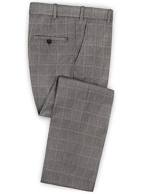 2 Piece Plaid Slim Fit Prom Suits | Brand Designer Business Suits Tuxedo_3