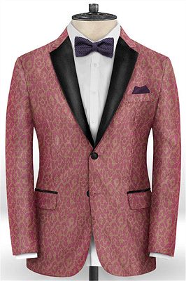 Pink Handsome Mens Youth Suits | Tuxedo Men Blazer_1